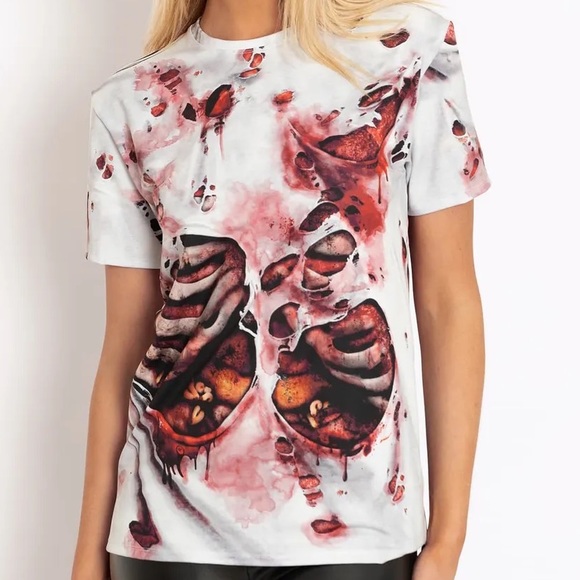 Blackmilk “ZOMBIE GUTS BFT” Size Medium M NWT Blood - Picture 4 of 16